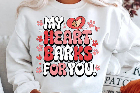 My Heart Barks For You Sublimation Design Sublimation Regulrcrative 