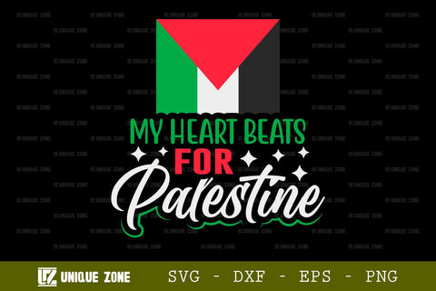 My Heart Beats For Palestine SVG Freedom For Palestine Tshirt Bundle Palestine Quote Design, TG 0026 SVG Unique Zone 
