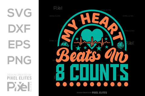 My Heart Beats In 8 Counts SVG Cheerleading Cheer Life Bundle Cheer Team Cheer Quote Design PET 00656 SVG ETC Craft 