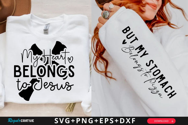 My Heart Belongs to Jesus Sleeve SVG Design, Christian Sleeve SVG, Faith SVG Design, Jesus Sleeve SVG SVG Regulrcrative 