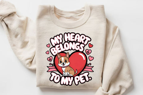 My heart belongs to my pet Sublimation Design Sublimation Regulrcrative 