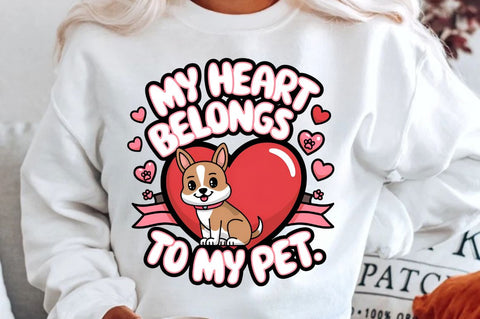 My heart belongs to my pet Sublimation Design Sublimation Regulrcrative 
