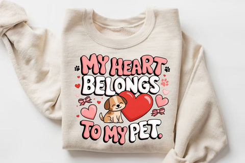 My heart belongs to my pet Sublimation Design Sublimation Regulrcrative 