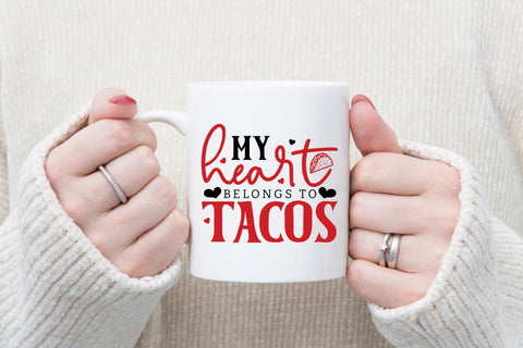 My Heart Belongs to Tacos, Anti Valentine SVG SVG CraftLabSVG 
