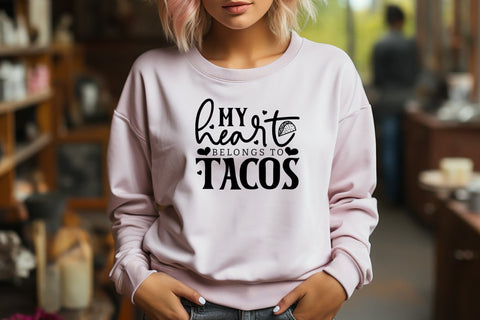 My Heart Belongs to Tacos, Anti Valentine SVG SVG CraftLabSVG 
