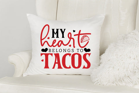 My Heart Belongs to Tacos, Anti Valentine SVG SVG CraftLabSVG 