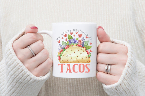 My Heart Belongs to Tacos Sublimation Sublimation CraftLabSVG 