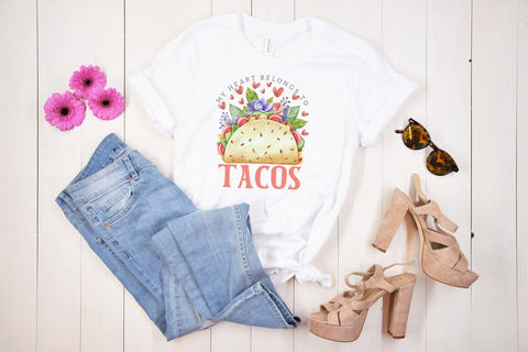 My Heart Belongs to Tacos Sublimation Sublimation CraftLabSVG 