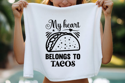 My heart belongs to tacos SVG Angelina750 