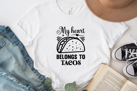 My heart belongs to tacos SVG Angelina750 