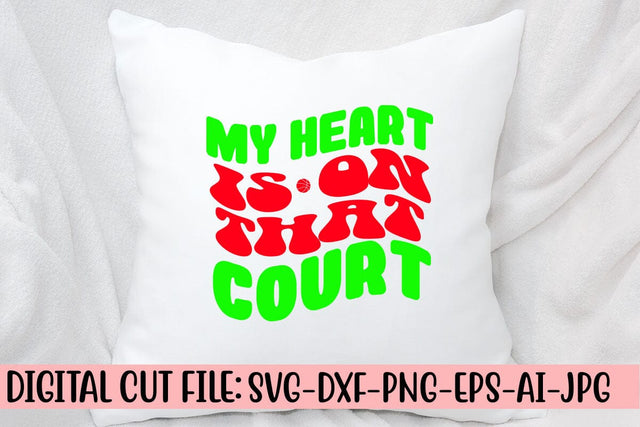 My Heart Is On That Court Retro SVG SVG Syaman 