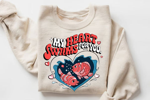 My heart swims for you Sublimation Design Sublimation Regulrcrative 