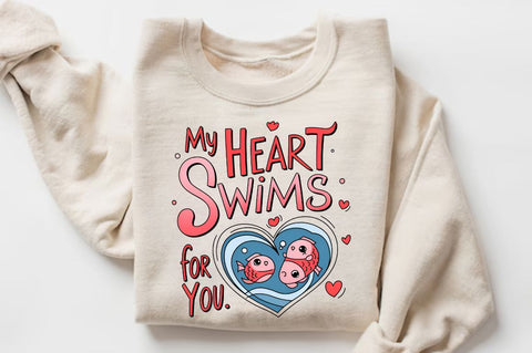 My heart swims for you Sublimation Design Sublimation Regulrcrative 