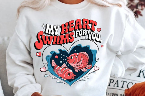 My heart swims for you Sublimation Design Sublimation Regulrcrative 