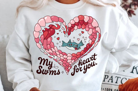 My heart swims for you Sublimation Design Sublimation Regulrcrative 