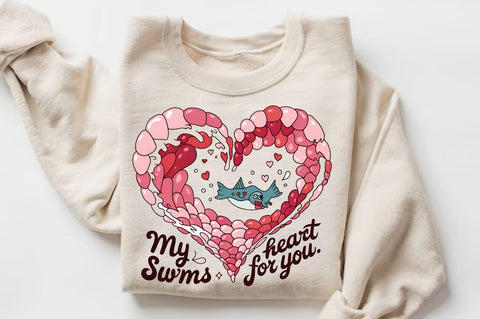 My heart swims for you Sublimation Design Sublimation Regulrcrative 