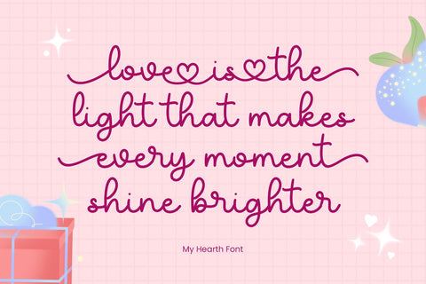 My Heart - Valentine Font Font Mozarella 