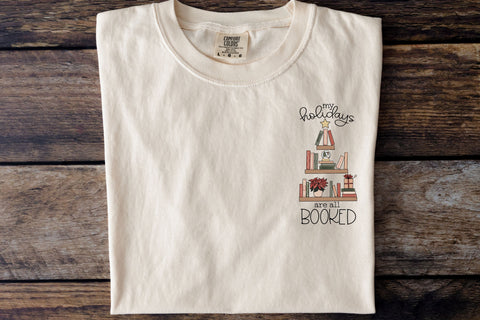 My Holidays are all Booked SVG File for Cricut, Funny Holiday Reading SVG, Bookish PNG for Sublimation, Tshirts, Stickers, Decor & More SVG Designing Digitals 