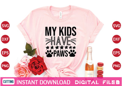 My kids have paws svg SVG designer krishna 