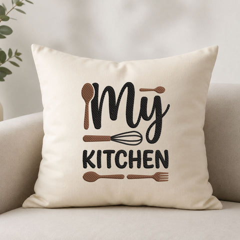 My Kitchen Machine Embroidery Design – Cooking Utensils Embroidery File, Kitchen Quote Design Embroidery/Applique DESIGNS PatternFeed8 