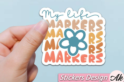My life markers Stickers Design SVG akazaddesign 