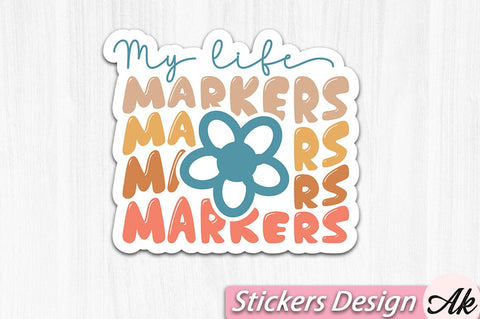 My life markers Stickers Design SVG akazaddesign 