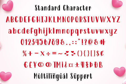 My Love - Valentine Font Font Mozarella 