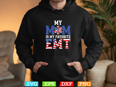 MY MOM IS MY FAVORITE EMT Shirt, EMS Paramedic Svg, EMT Svg, Medical Color Outlined Symbol Svg SVG Creativeart88 