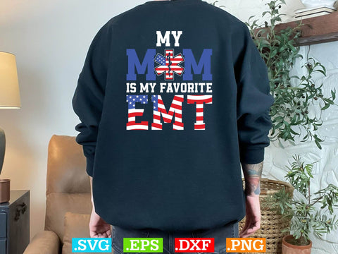 MY MOM IS MY FAVORITE EMT Shirt, EMS Paramedic Svg, EMT Svg, Medical Color Outlined Symbol Svg SVG Creativeart88 