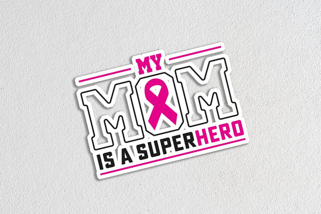 My Mom Is My Superhero Breast Cancer Awareness Svg, Her Fight is My Fight, Awareness Ribbon Svg, Breast Cancer Gifts, Svg Files for Cricut SVG DesignDestine 