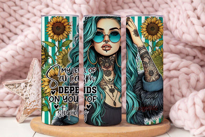 My My Level of Sarcasm Depends on Your Level of Stupidity Tumbler Wrap, Sarcastic Sublimation Design, Digital Download PNG Sublimation DesignSVG 