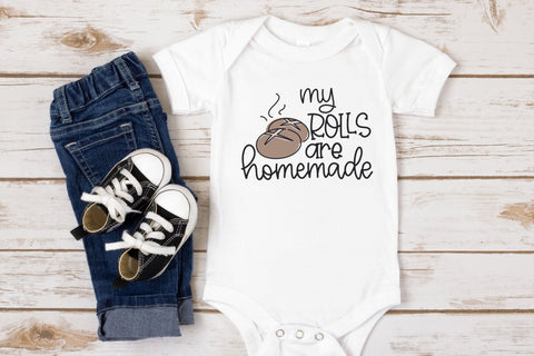 My Rolls Are Homemade SVG for Cricut, Cute Thanksgiving PNG for Stickers, Sublimation, TShirts, Baby Clothes & More, Funny Fall SVG SVG Designing Digitals 