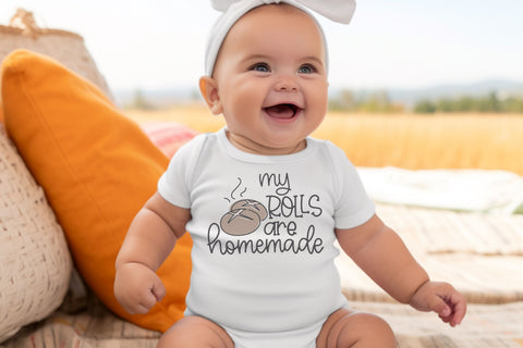 My Rolls Are Homemade SVG for Cricut, Cute Thanksgiving PNG for Stickers, Sublimation, TShirts, Baby Clothes & More, Funny Fall SVG SVG Designing Digitals 