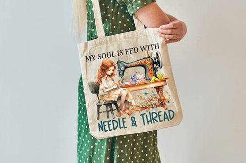 My soul is fed with needle & thread Sublimation Design Sublimation Regulrcrative 
