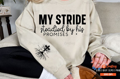 My stride steadied by His promises Sleeve SVG Design SVG Designangry 