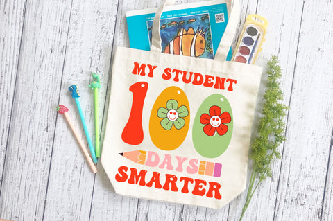 My student 100 days smarter svg Design SVG Regulrcrative 