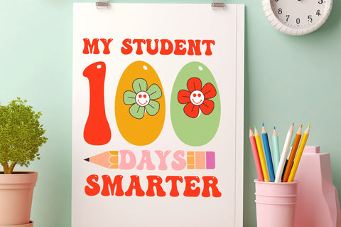 My student 100 days smarter svg Design SVG Regulrcrative 