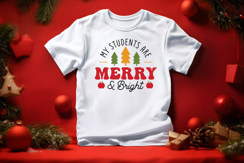 My Students Are Merry & Bright SVG Teacher Christmas SVG CraftLabSVG 