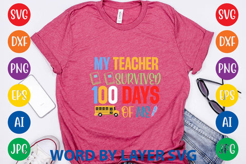 My Teacher Survived 100 Days Of Me svg design SVG Rafiqul20606 