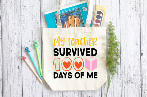 My teacher survived 100 days of me SVG Design SVG Regulrcrative 