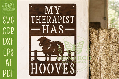 My Therapist Has Hooves Sheep Wall Sign SVG | Funny SVG APInspireddesigns 