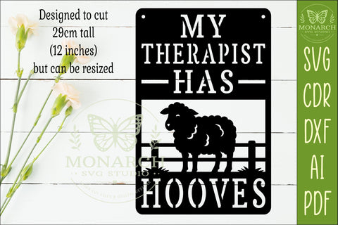 My Therapist Has Hooves Sheep Wall Sign SVG | Funny SVG APInspireddesigns 