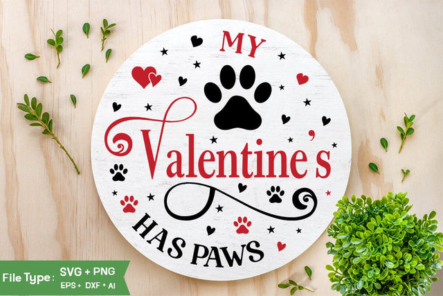 My Valentine Has Paws My Valentine Has Paws SVG DesignPlante 503 