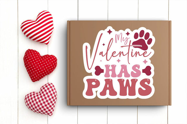 My valentine has paws Png Sticker Design SVG Designangry 