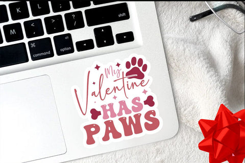 My valentine has paws Png Sticker Design SVG Designangry 