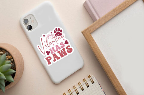 My valentine has paws Png Sticker Design SVG Designangry 