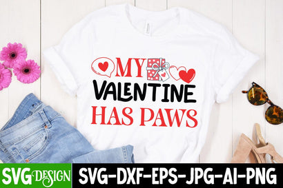 My Valentine has Paws SVG Cut File, My Valentine has Paws Sublimation Design PNG, Valentine's Day SVG Cut File,Happy Valentine's Day SVG ,Valentine SVG Bundle, Love SVG Bundle SVG BlackCatsMedia 