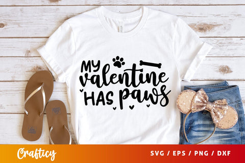 My valentine has paws SVG Design SVG Designangry 
