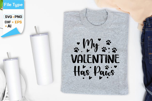 My Valentine Has Paws SVG Design SVG DesignPlante 503 