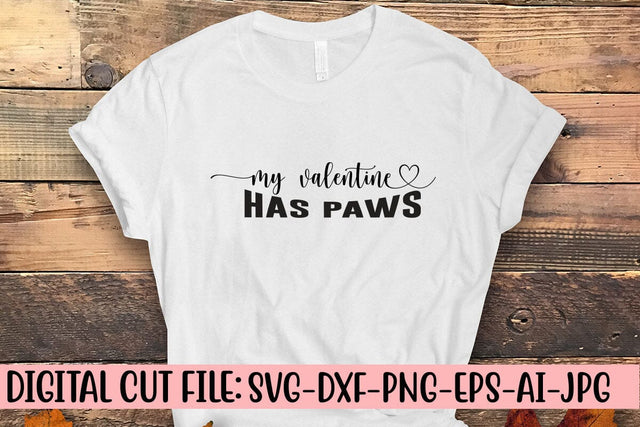 My Valentine Has Paws SVG SVG Syaman 